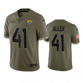 Tröjor Jacksonville Jaguars Josh Allen Olive 2022 Salute To Service Limited - Män